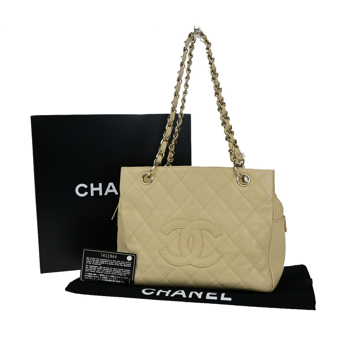 Chanel Petite Timeless Tote Stitched Calfskin, BEIGE, CALFSKIN, Shoulder bag