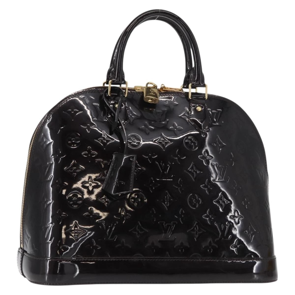 Louis Vuitton Alma Handbag Monogram Vernis, BURGUNDY, PATENT_LEATHER, Handbag