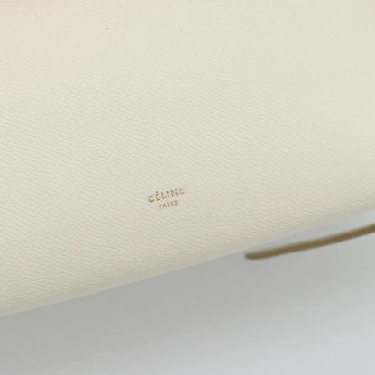 Celine Belt Bag Textured Leather, White, Leather, Handbag