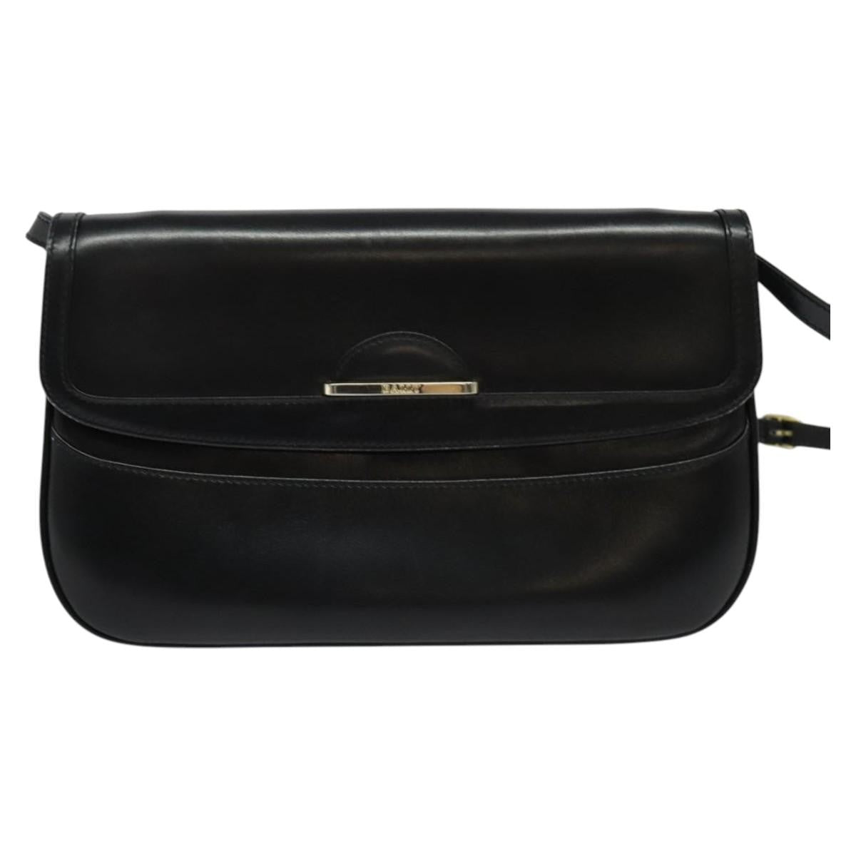Bally Vintage Shoulder Bag Leather, BLACK, LEATHER, Shoulder bag