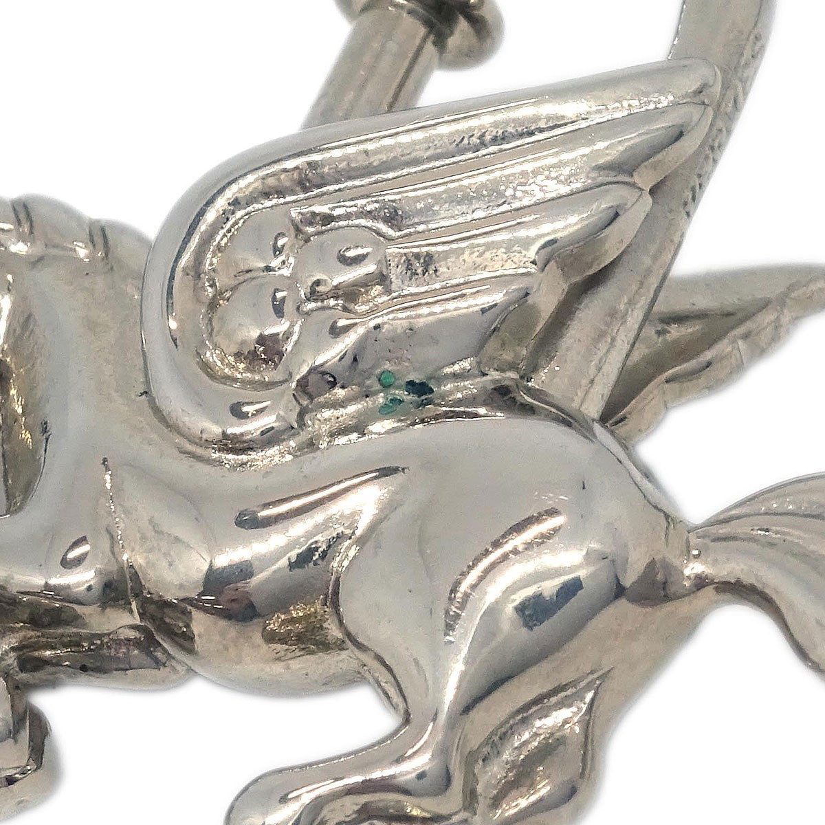 Hermes Pegasus Cadena Lock Charm Metal, SILVER, SILVER_PLATED, Charms and Keychains