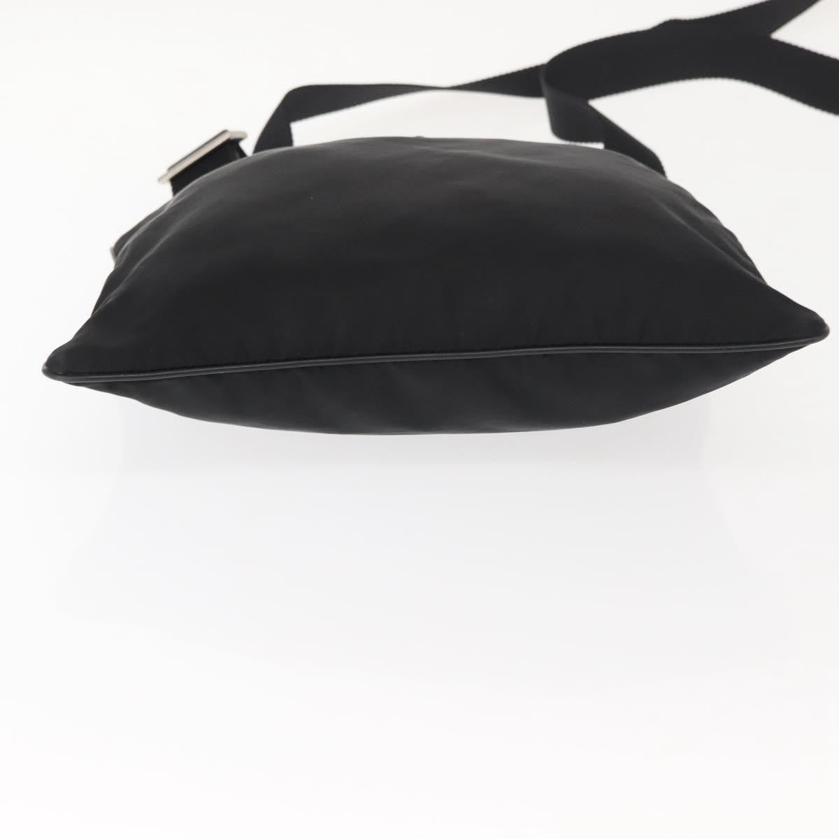 Prada Flat Messenger Bag Tessuto, BLACK, NYLON, Shoulder bag