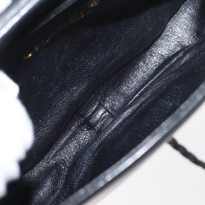 Chanel Vintage CC Stitch Flap Bag Leather, BLACK, LEATHER, Shoulder bag