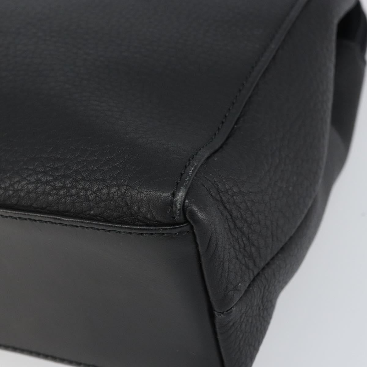 Burberry Vintage Shoulder Bag Leather, BLACK, LEATHER, Shoulder bag