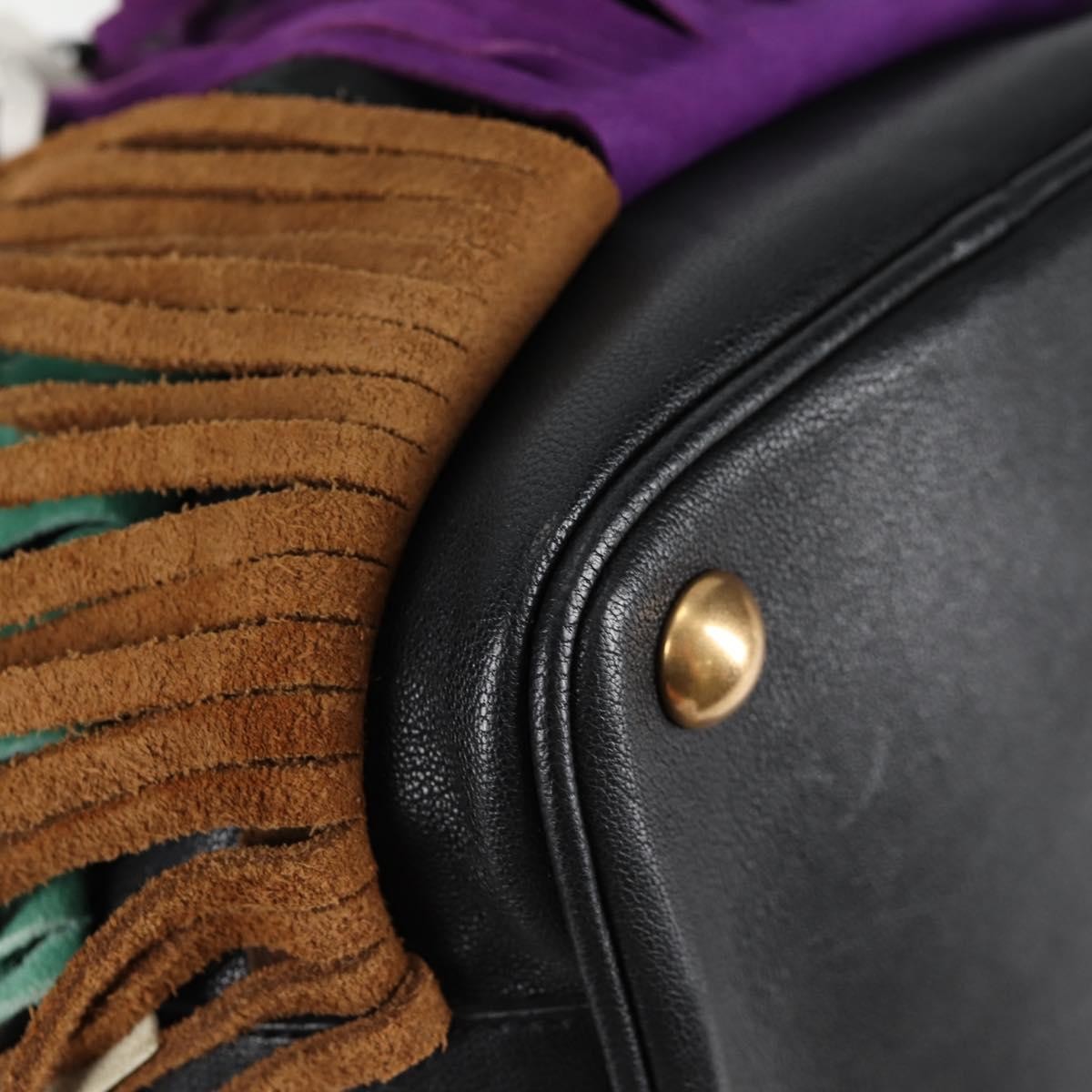 Saint Laurent Fringe Emmanuelle Bucket Bag Multicolor Leather, MULTICOLOUR, LEATHER, Shoulder bag