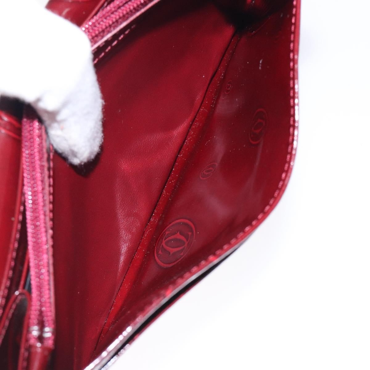 Cartier Happy Birthday Long Wallet Patent leather, BURGUNDY, PATENT_LEATHER, Wallets