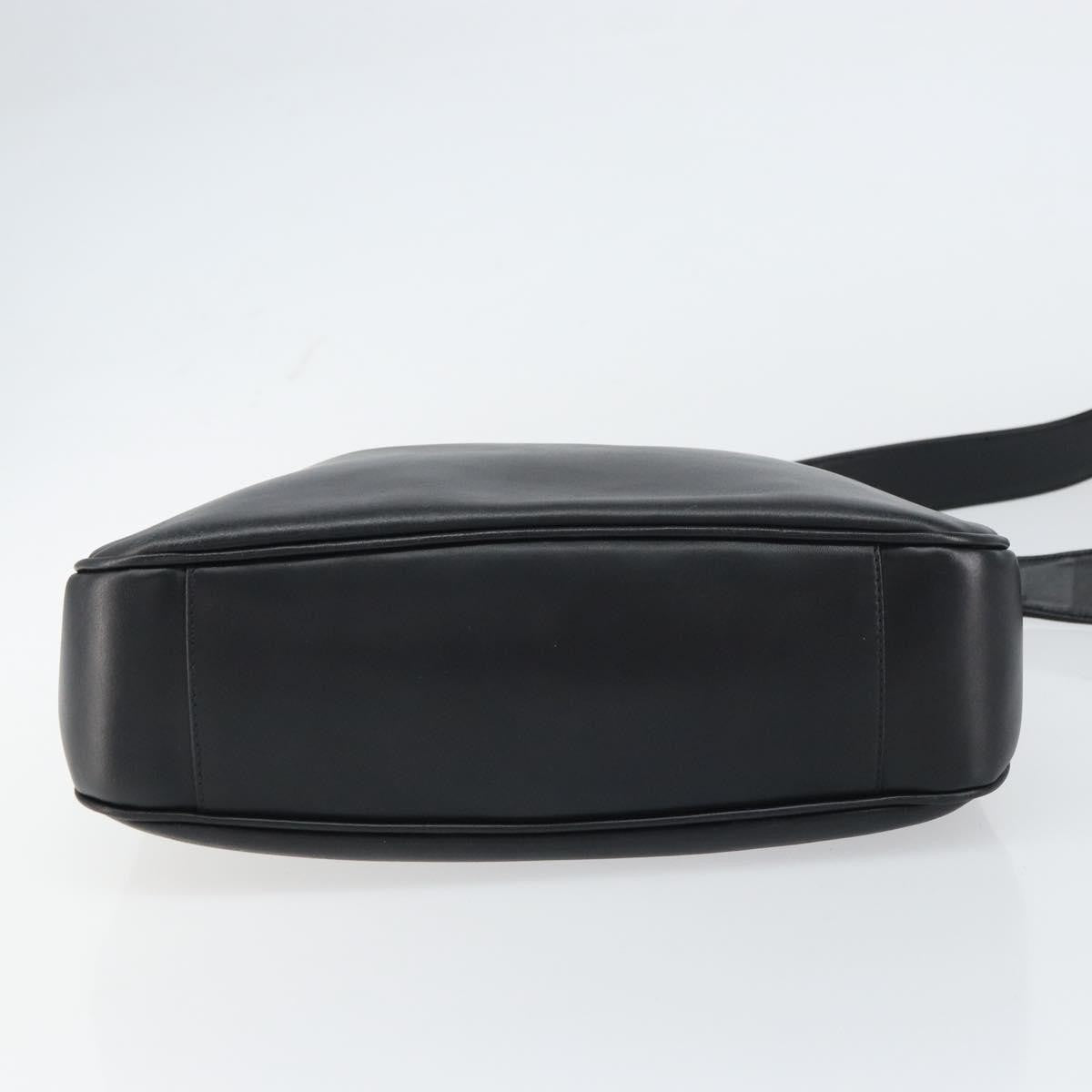 Gucci Vintage Bamboo Shoulder Bag Leather, BLACK, LEATHER, Shoulder bag