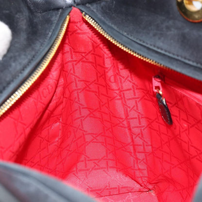 Christian Dior Vintage Lady Dior Bag Cannage Quilt Lambskin, BLACK, LEATHER, Handbag