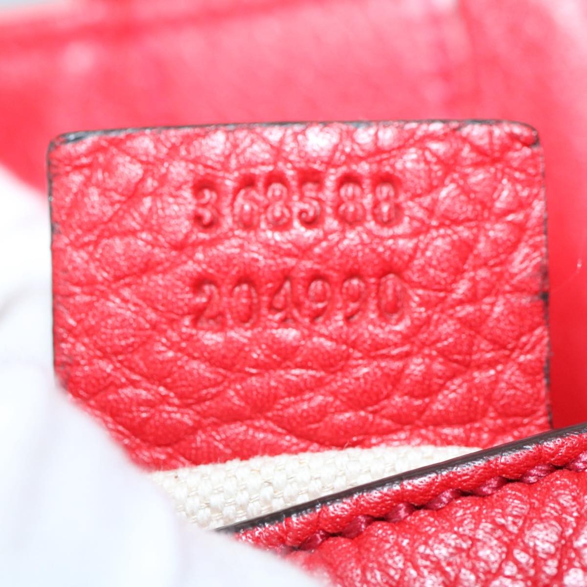Gucci Soho Drawstring Backpack Leather, Red, Leather, Backpack