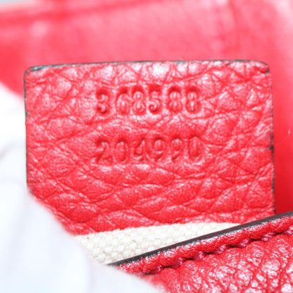 Gucci Soho Drawstring Backpack Leather, Red, Leather, Backpack