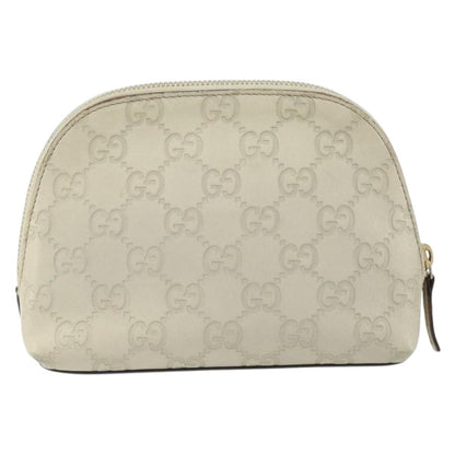 Gucci Cosmetic Pouch Guccissima Leather, BEIGE, CANVAS, Clutche & pouche