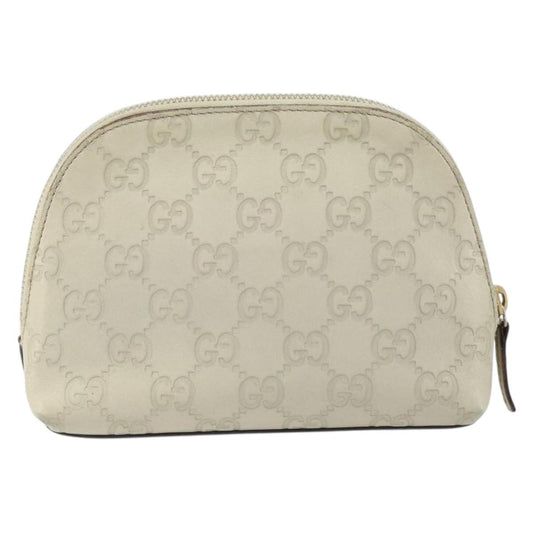 Gucci Cosmetic Pouch Guccissima Leather, BEIGE, CANVAS, Clutche & pouche