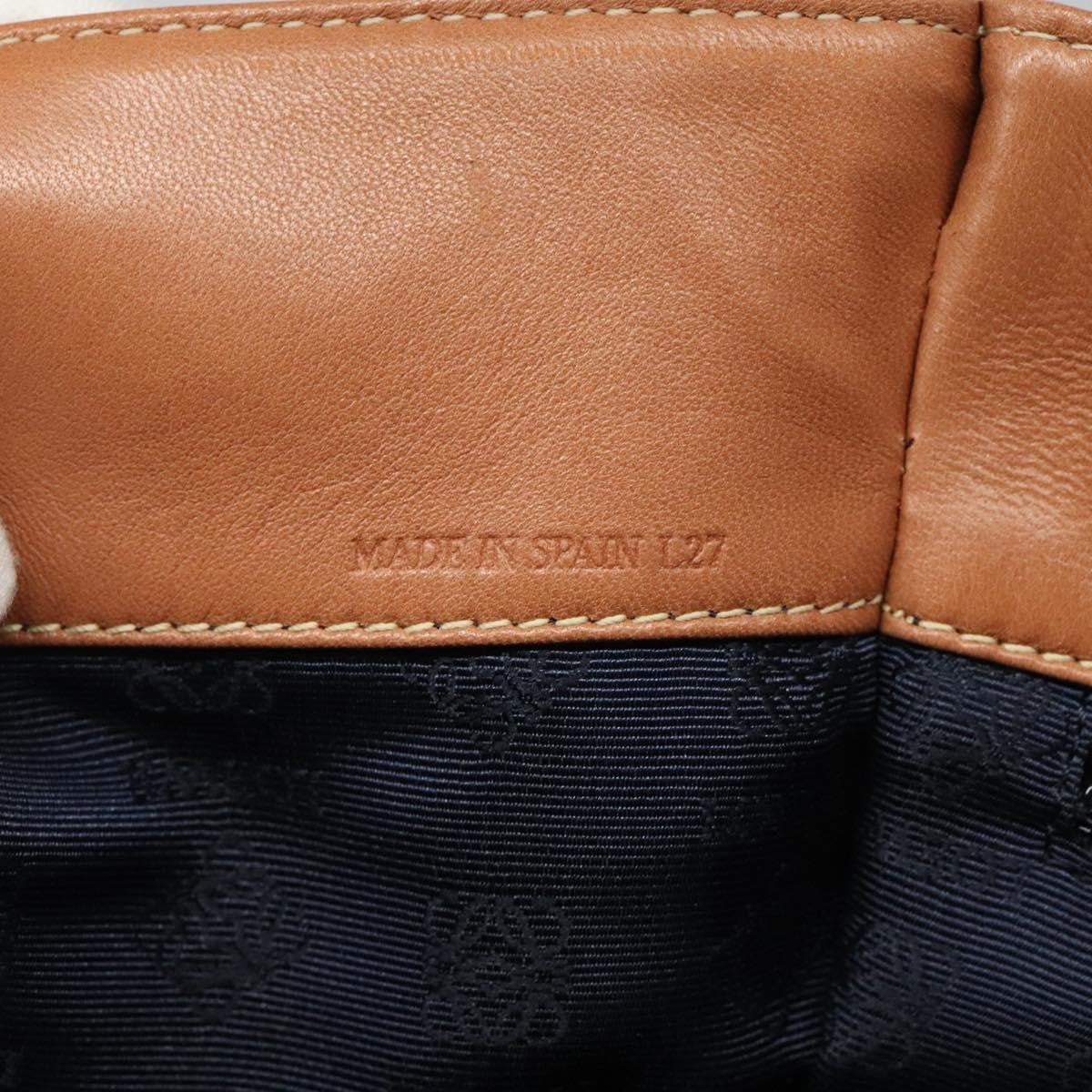 Loewe Anagram handbag Leather, BROWN, LEATHER, Handbag