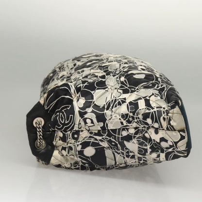 Chanel Kaleidoscope Chain Tote Quilted Printed Satin, BLACK, SILK, Shoulder bag