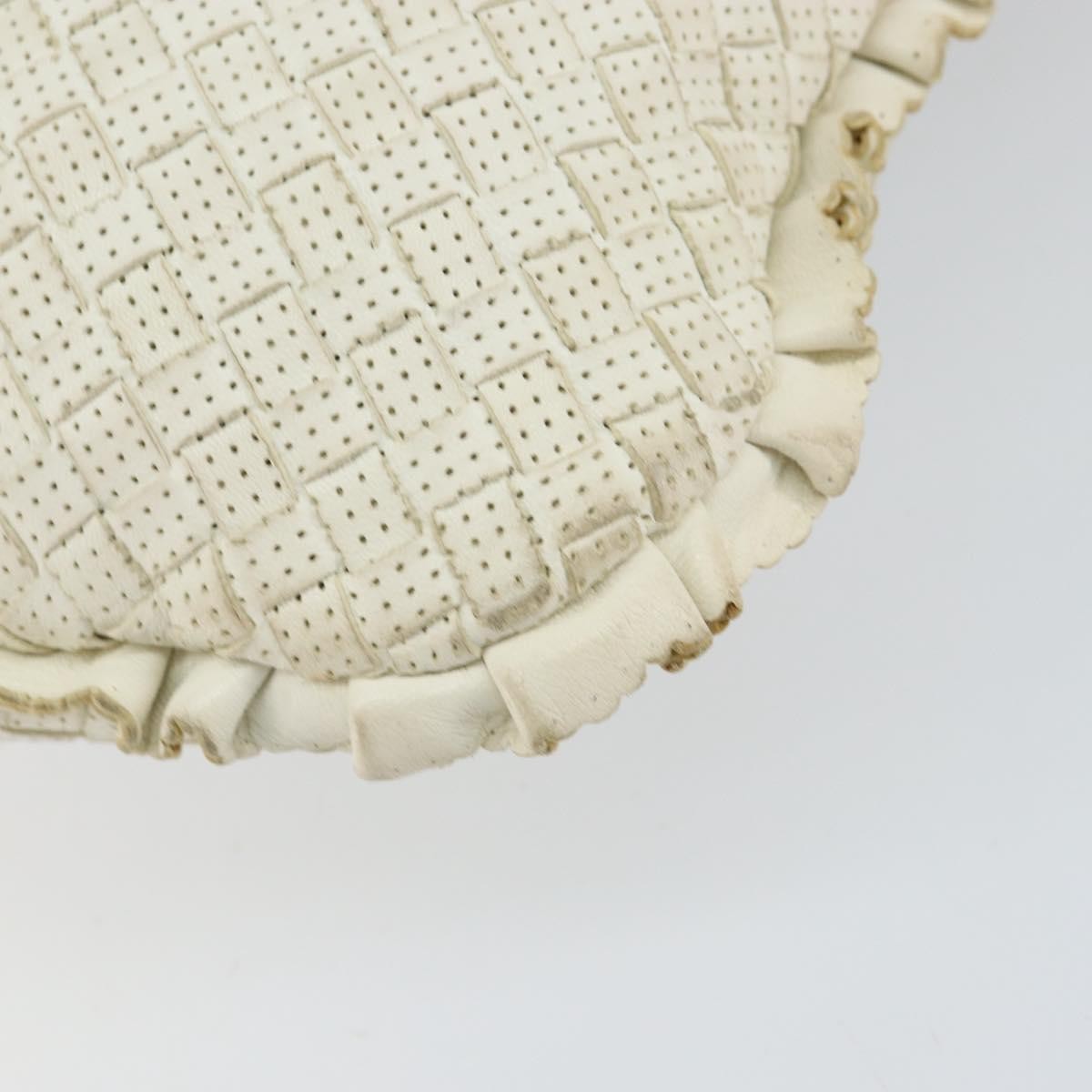 Bottega Veneta Veneta Hobo Perforated Intrecciato Nappa, WHITE, LEATHER, Handbag