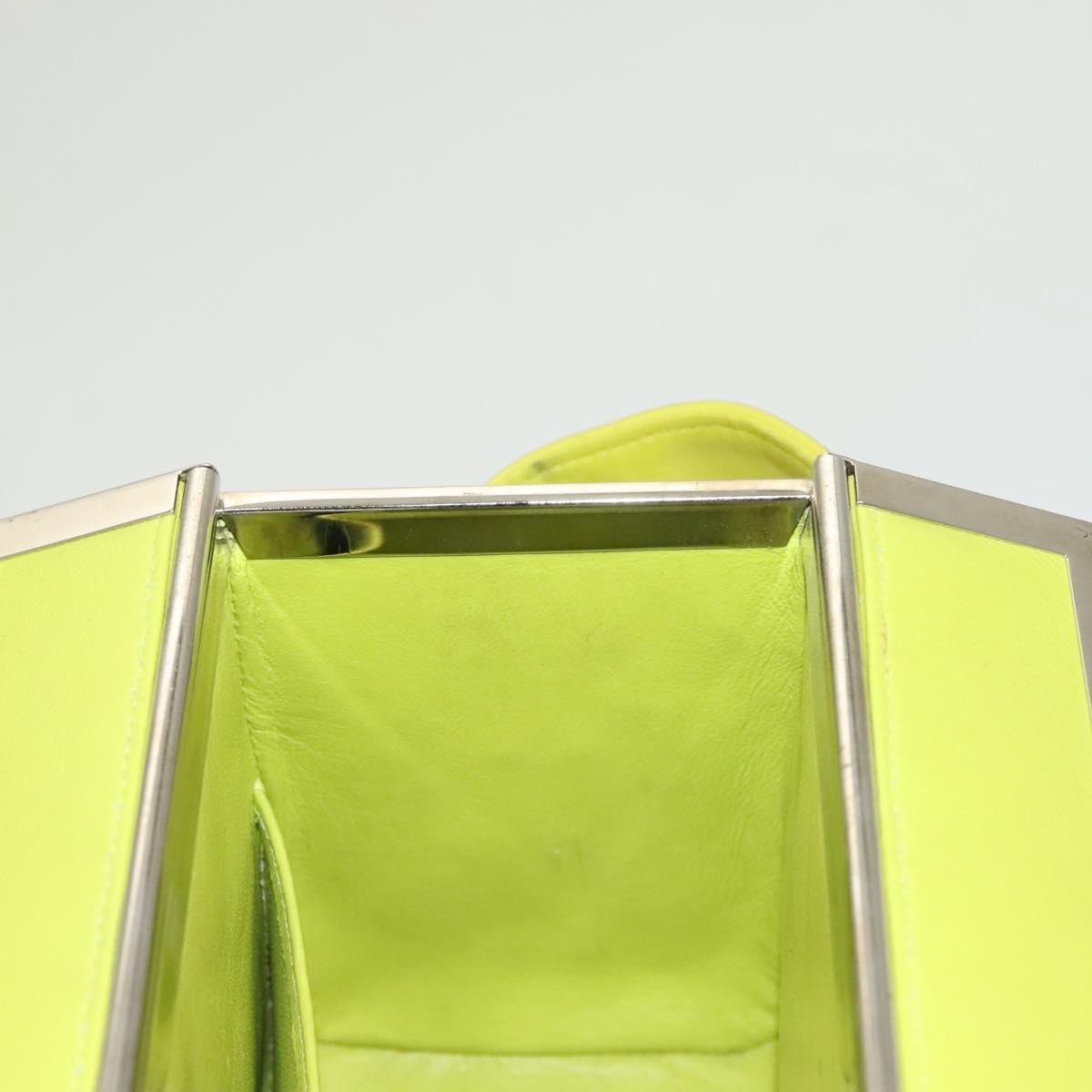 Chanel Vintage Metal Box Bag Quilted Lambskin, YELLOW, LEATHER, Handbag