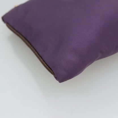 Prada Logo Zip Pouch Tessuto, PURPLE, NYLON, Clutche & pouche