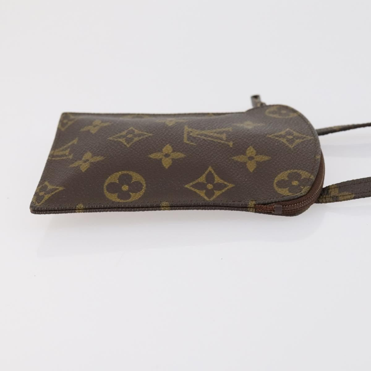 Louis Vuitton Pochette Secret Monogram canvas, BROWN, CANVAS, Clutche & pouche