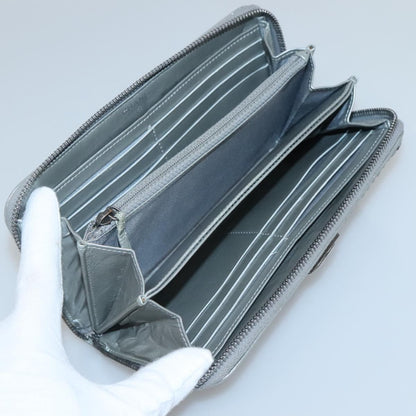 Chanel Boy Zip Jacket Wallet Quilted Calfskin, SILVER, LEATHER, Wallets