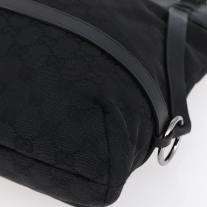 Gucci Vintage Harness Tote GG Canvas with Leather, BLACK, CANVAS, Tote bag