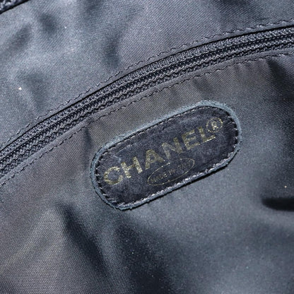 Chanel Vintage Logo Tote Caviar, BLACK, LEATHER, Tote bag