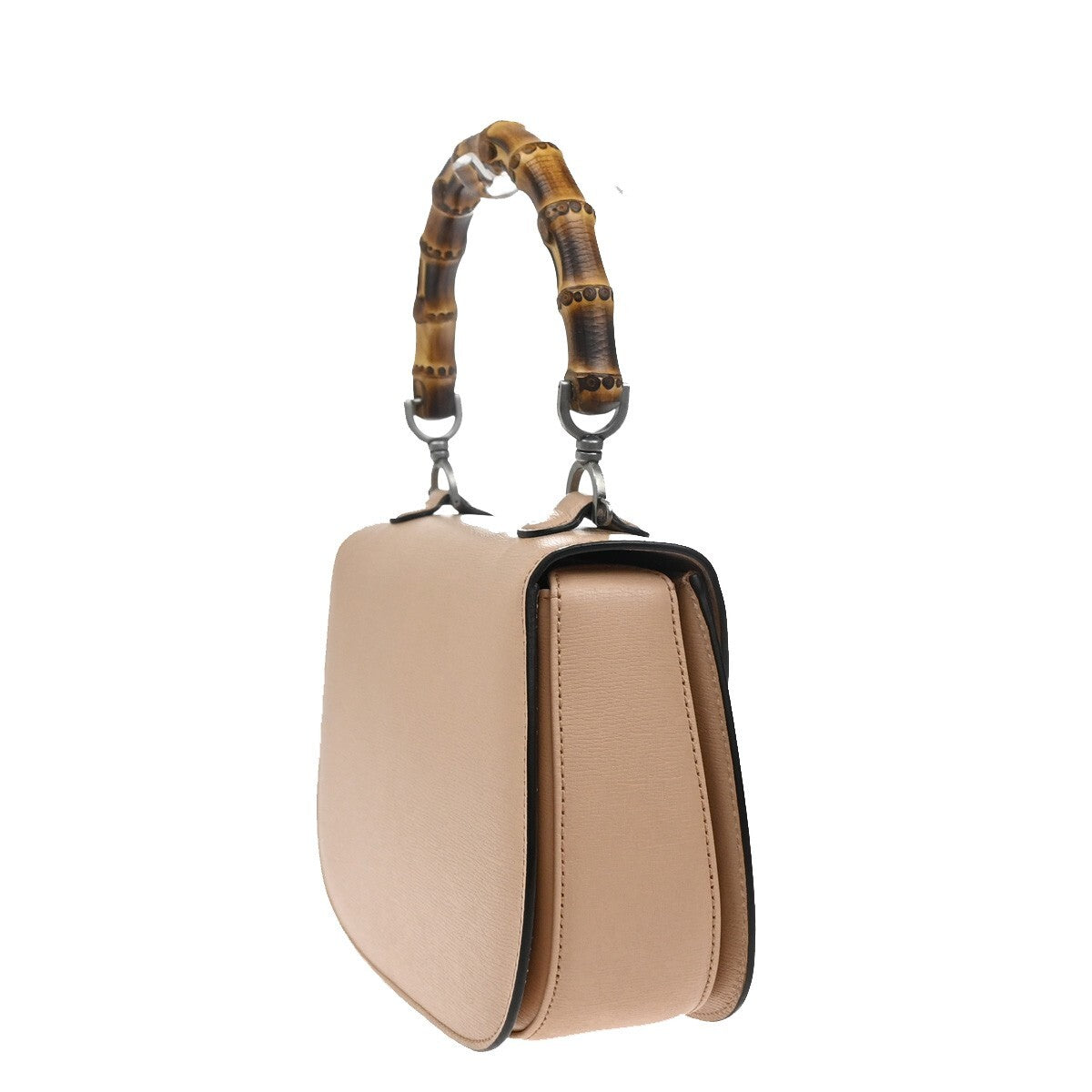 Gucci Bamboo 1947 Top Handle Bag Leather, BEIGE, LEATHER, Handbag