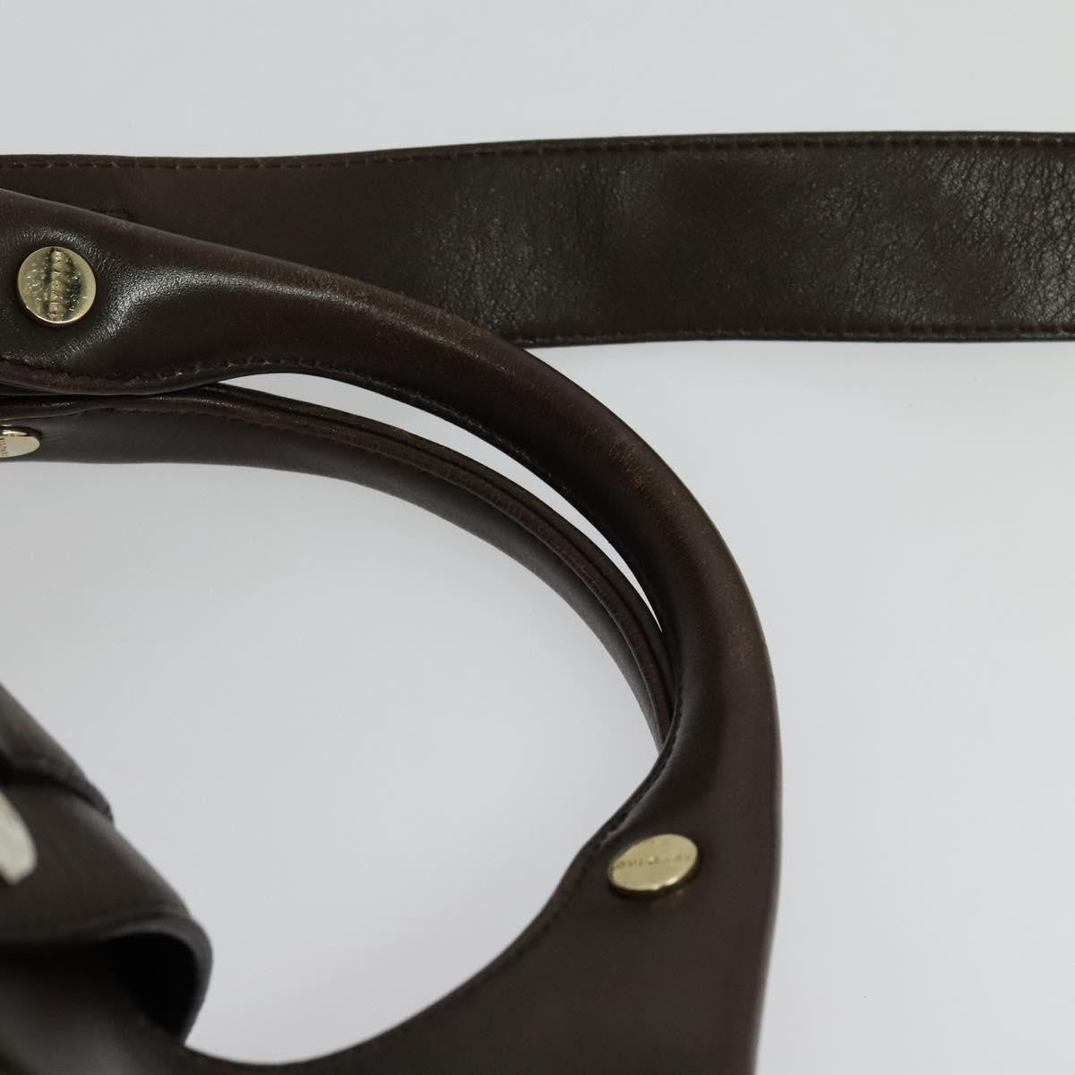 Bvlgari Chandra Hobo Canvas and Leather, BROWN, LEATHER, Handbag