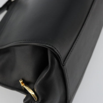 Salvatore Ferragamo Sofia Satchel Leather, Black, Leather, Handbag