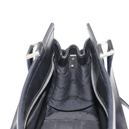 Salvatore Ferragamo Double Gancini Side Buckle Tote Leather, BLACK, LEATHER, Handbag