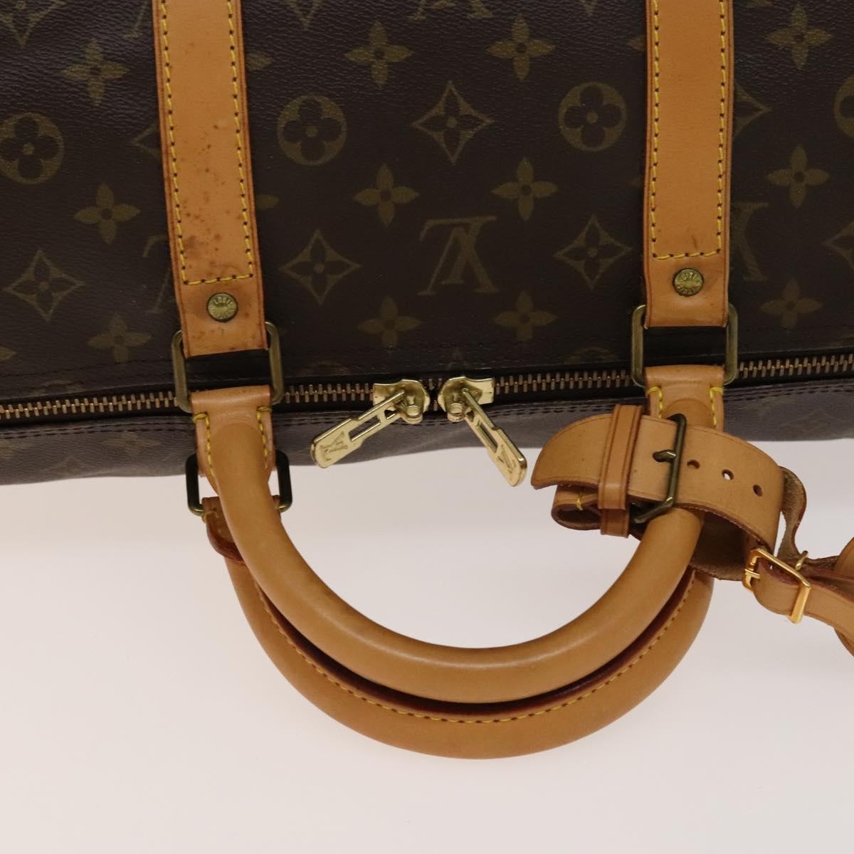 Louis Vuitton Keepall Bag Monogram Canvas, BROWN, CANVAS, Travel bag