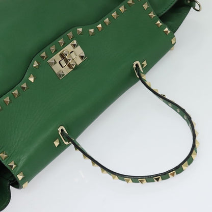 Valentino Garavani Rockstud Tote Soft Leather, GREEN, LEATHER, Tote bag