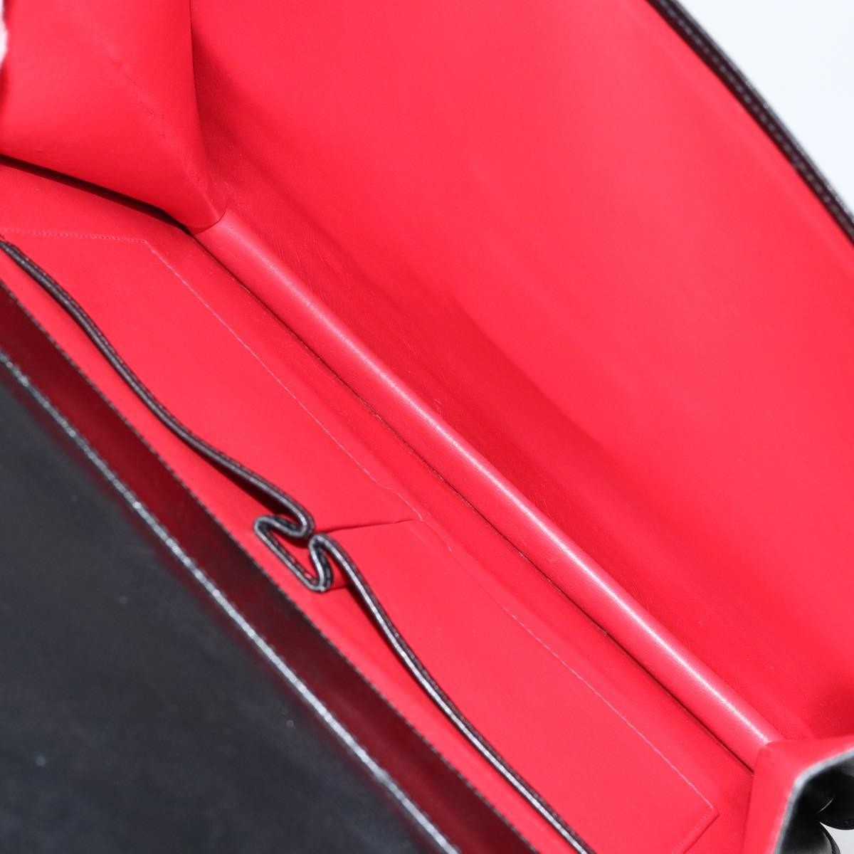 Celine Vintage Top Handle Bag Glazed Leather, BLACK, LEATHER, Handbag