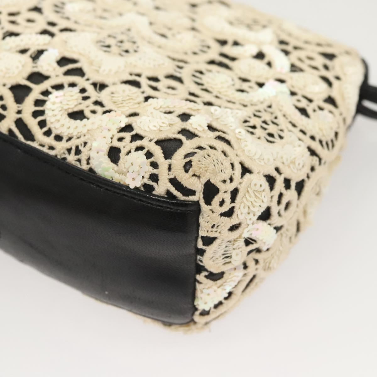 Chanel Floral CC Flap Bag Leather, WHITE, LEATHER, Shoulder bag