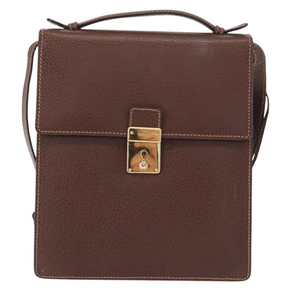 Gucci Vintage Shoulder Bag Leather, BROWN, LEATHER, Shoulder bag