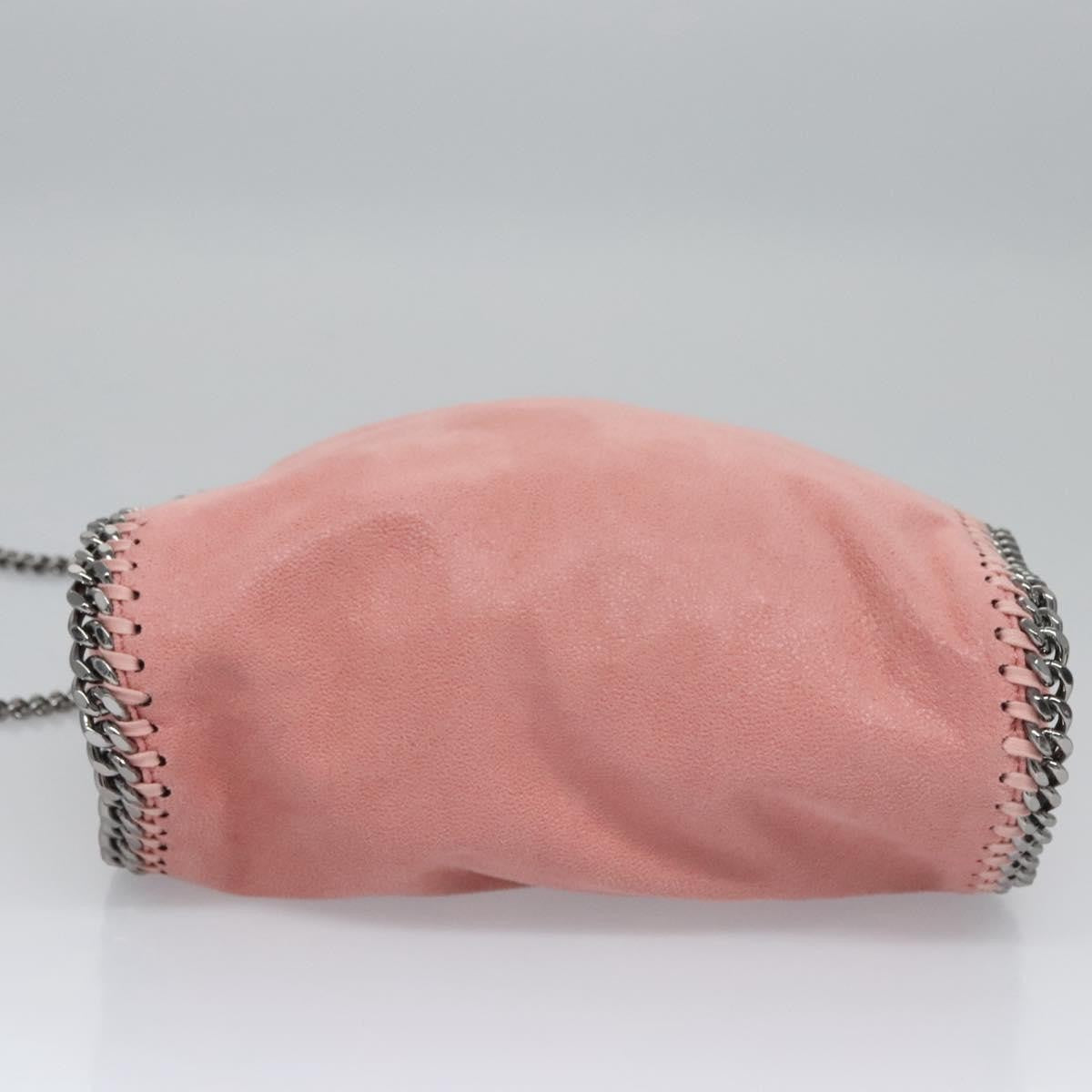 Stella McCartney Falabella Fold Over Crossbody Bag Shaggy Deer, PINK, POLYESTER, Crossbody bag