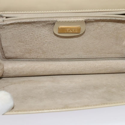 Gucci Vintage Interlocking G Flap Shoulder Bag Leather, BEIGE, LEATHER, Shoulder bag