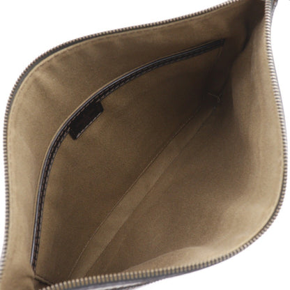 Louis Vuitton Sac Plat Crossbody Bag Utah Leather, BROWN, LEATHER, Shoulder bag