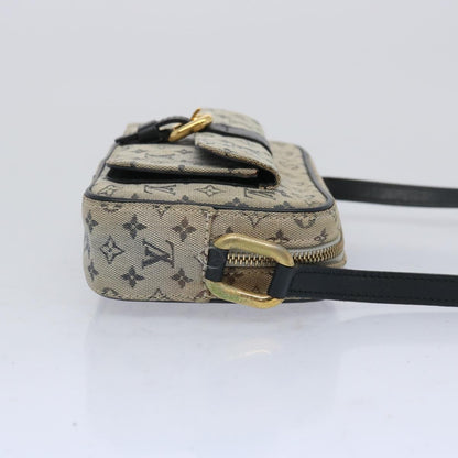 Louis Vuitton Juliette Crossbody Bag Mini Lin, BLUE, CANVAS, Shoulder bag
