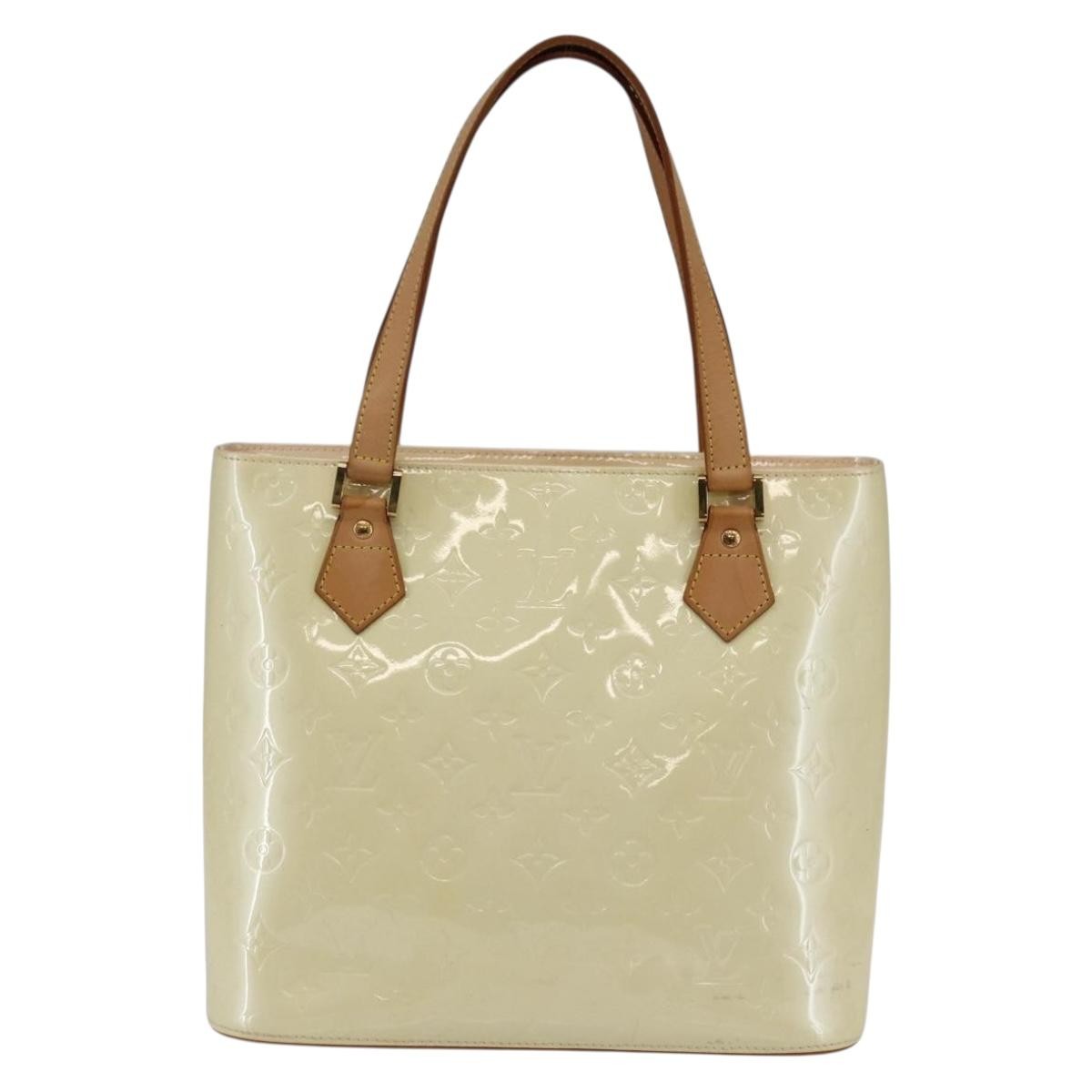 Louis Vuitton Houston Handbag Monogram Vernis, BEIGE, PATENT_LEATHER, Handbag