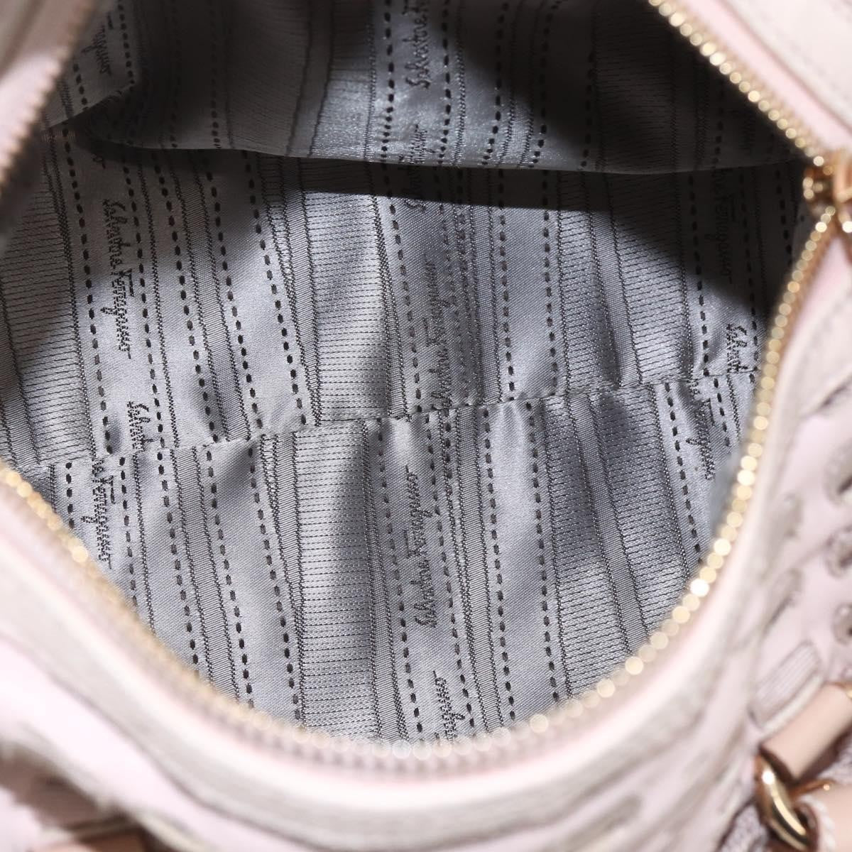 Salvatore Ferragamo Vala Handbag Leather, PINK, LEATHER, Handbag