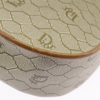 Christian Dior Vintage Honeycomb Shoulder Bag Canvas, BEIGE, CANVAS, Shoulder bag