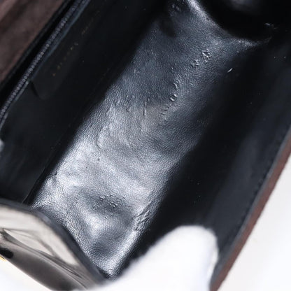 Salvatore Ferragamo Vintage Flap Chain Shoulder Bag Leather, BROWN, SUEDE, Shoulder bag