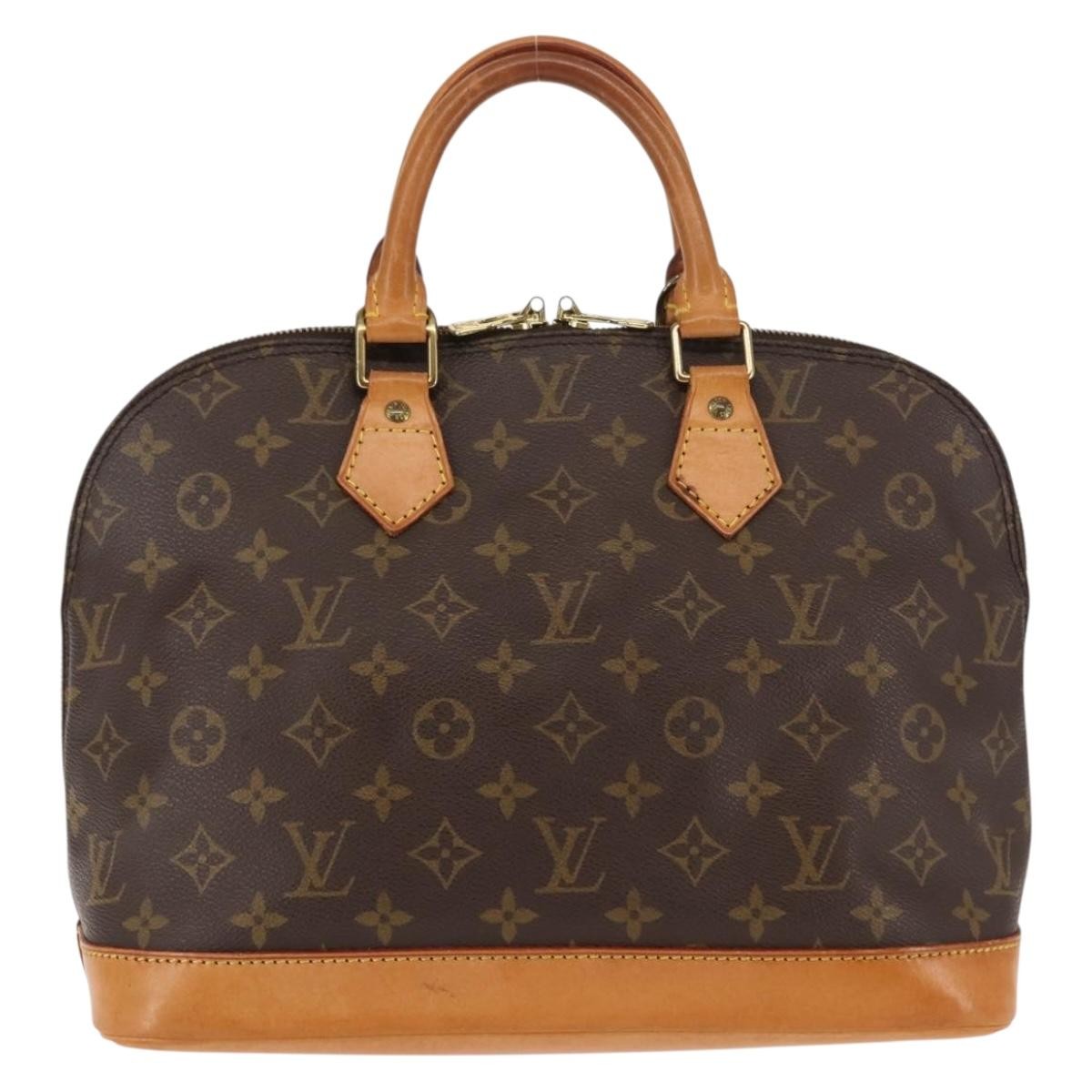Louis Vuitton Alma Handbag Monogram Canvas, BROWN, CANVAS, Handbag