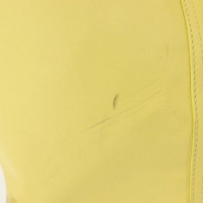 Bottega Veneta A-Shape Tote Leather with Intrecciato Detail, YELLOW, LEATHER, Shoulder bag