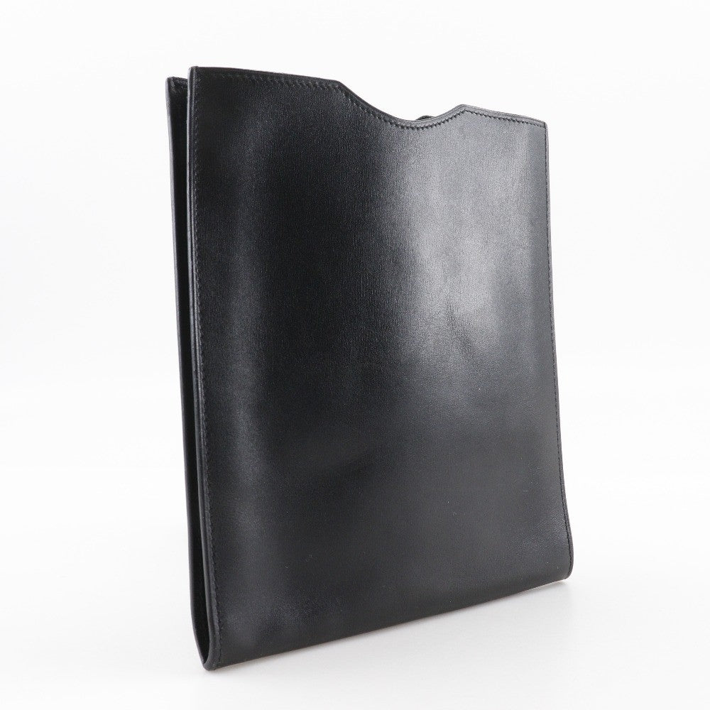 Hermes Onimaitou Handbag Leather, BLACK, LEATHER, Shoulder bag