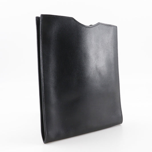 Hermes Onimaitou Handbag Leather, BLACK, LEATHER, Shoulder bag