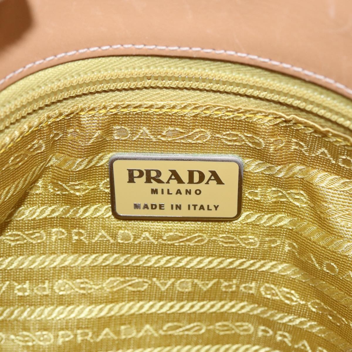 Prada Vintage Flap Messenger Bag Tessuto, YELLOW, NYLON, Shoulder bag