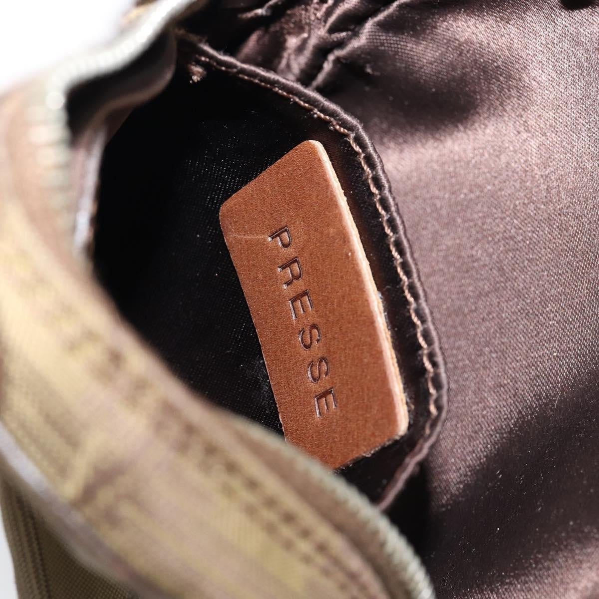 Chanel Travel Line Round Wristlet Nylon, BEIGE, NYLON, Clutche & pouche