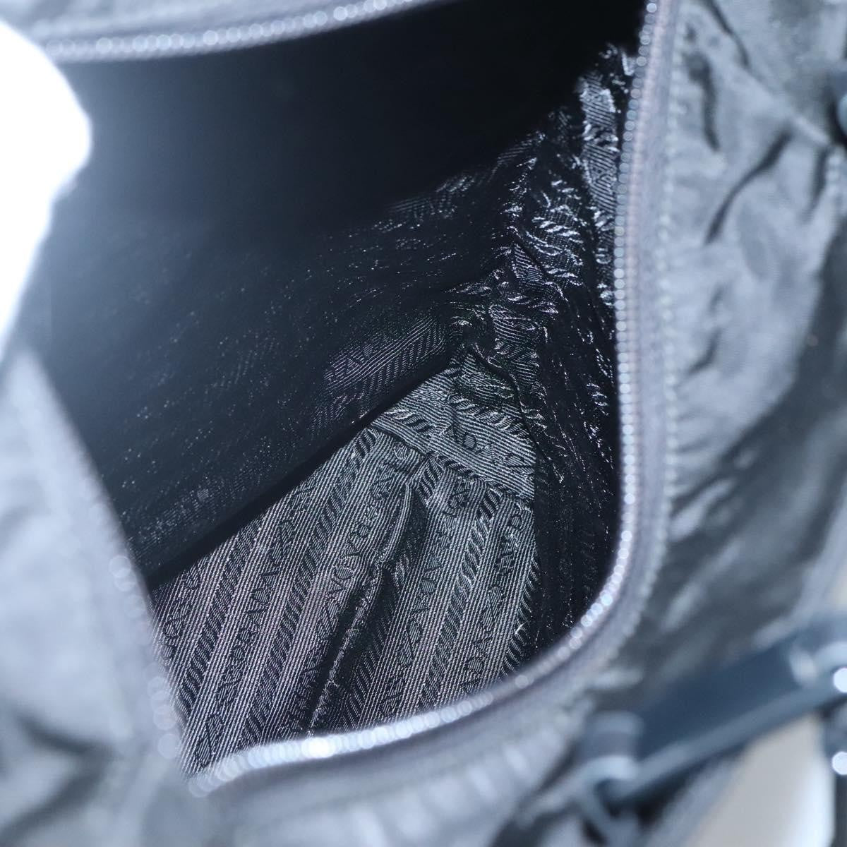 Prada Chain Shoulder Bag Tessuto, BLACK, NYLON, Shoulder bag