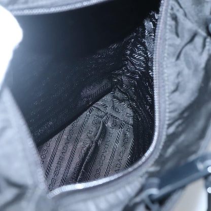 Prada Chain Shoulder Bag Tessuto, BLACK, NYLON, Shoulder bag